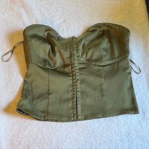 Abercrombie & Fitch Olive Green Corset/Bustier Top